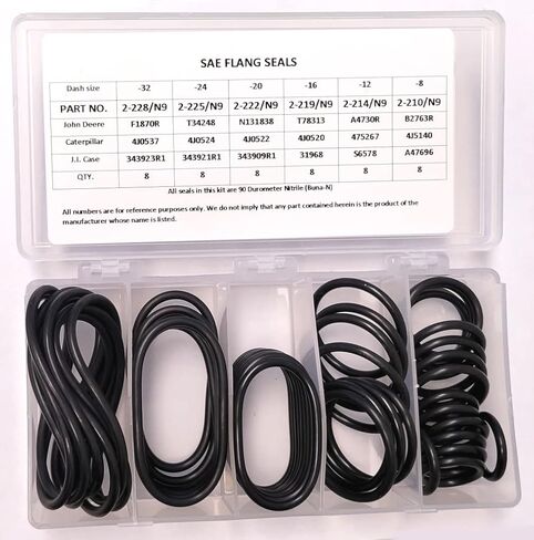O-Ring Kit for ORB, ORF, Flange Fittings - Includes: Boss, Flange, Face Sizes 2-32, 8-32, 4-24 in Saudi Arabia