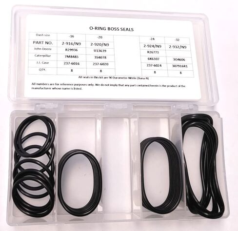 O-Ring Kit for ORB, ORF, Flange Fittings - Includes: Boss, Flange, Face Sizes 2-32, 8-32, 4-24 in Saudi Arabia