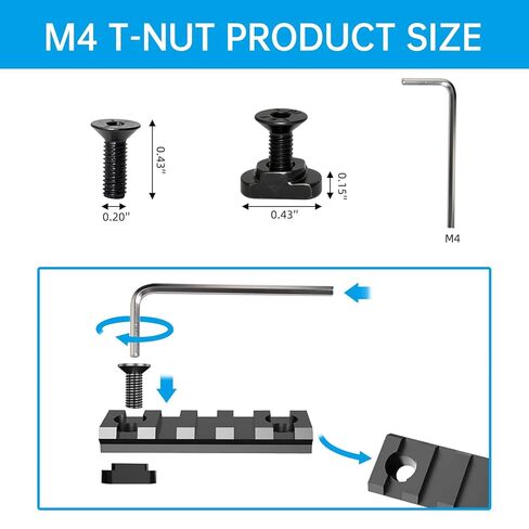 24-Piece M4T-Nuts and Screws Kit with Storage Box - Compatible with Standard M-Lok Rail Systems in Saudi Arabia
