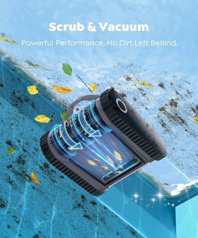C1 Robotic Pool Cleaner, 170-180 Mins, Ultra-Strong Suction, Wall & Waterline Cleaning, Pool Vacuum for Inground Pools, Dual Filtration, Smart Navigation, App Support in Saudi Arabia