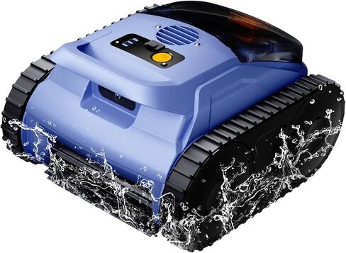 مكنسة حمام سباحة روبوتية لاسلكية مع نظام ملاحة أكثر ذكاءً ومحرك مسار، محركات مزدوجة بدون فرش بقدرة 180 وات، تسلق الجدران والخطوط المائية، وقت تشغيل 150 دقيقة، لحمامات السباحة الداخلية وفوق الأرض بمساحة تصل إلى 2,150 مترًا مربعًا. قدم. in Kuwait