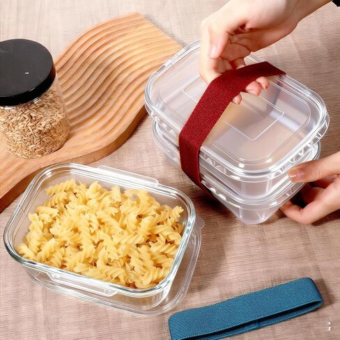 Thinp 6 Pcs Bento Box Elastic Belt, Elastic Cinch Straps Multicolored Lunch Box Fixing Band Universal Bento Boxes Replacement Bands for Office Classroom Picnic Camping Outdoors Meals in Saudi Arabia