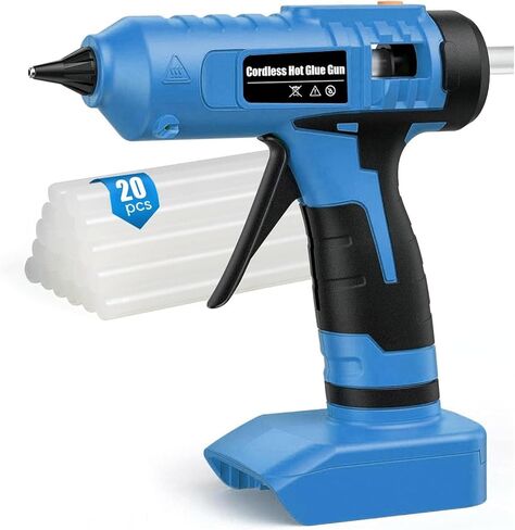 100w Cordless Hot Melt Glue Gun Compatible with Makita 18V Battery, High Temp Electric Power Glue Gun with 20pcs 11x150mm Glue Sticks for Arts Crafts DIY Decor School Home Repair (No Battery) in Saudi Arabia