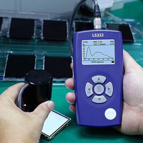 مقياس الإنارة الرقمي، مقياس السطوع، مقياس الضوء مع مجسات قابلة للتبديل 10 مم / 20 مم، نطاق 1-1000000 شمعة / متر مربع، لشاشات HDR وأجهزة العرض وشاشات LED in Kuwait