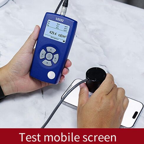 مقياس الإنارة الرقمي، مقياس السطوع، مقياس الضوء مع مجسات قابلة للتبديل 10 مم / 20 مم، نطاق 1-1000000 شمعة / متر مربع، لشاشات HDR وأجهزة العرض وشاشات LED in Kuwait