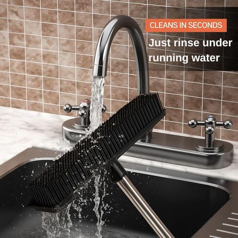 Carpet Rake Reusable Pet Hair Remover Rubber Broom with Squeegee for Pet Hair Removal Tool 59" Long Handle Cat and Dog Hair Remover for Area Rugs, Carpet, Hardwood Floor, Tile in Kuwait