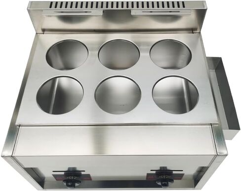 LP Gas 6 Hole Noodle Pasta Cooker Machine Table Top 6 Baskets Commercial Pasta Cooker 12L(3.17Gal) Capacity Pasta Cooking Tool 2800Pa in Saudi Arabia