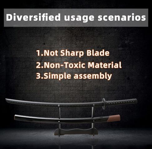 with Sheath Katana Sword ，About 41 inches，High Toughness Polypropylene Blade Performing Cosplay Props Aikido in Saudi Arabia