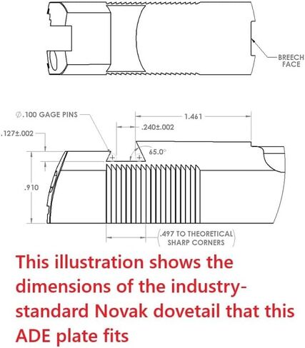 Ade Advanced Optics Zantitium RD3-015 Red Dot Sight + Optic Mounting Plate for 1911 Novak Rear Sight Pistol in Saudi Arabia