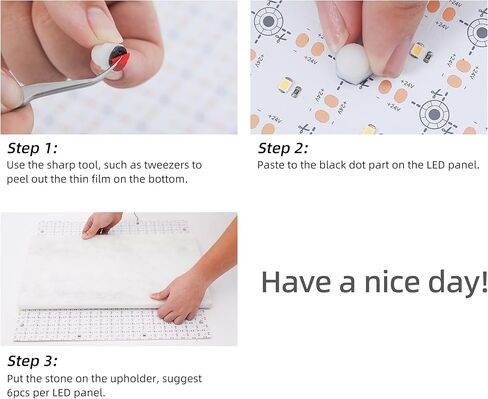 مجموعة 6 قطع من ألواح LED الخلفية للكونترتوب 12W3000K لون أبيض مع محول 100 وات بدون غطاء وحدة التحكم 7.5sqf in Kuwait