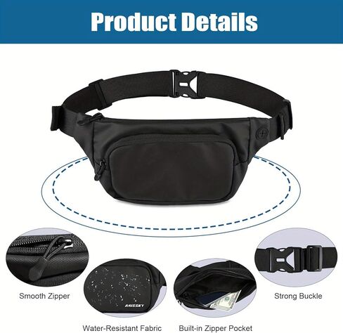 A stylish running belt, suitable for both men and women, with an adjustable waistband, perfect for running, hiking, jogging, and fitness. in Saudi Arabia