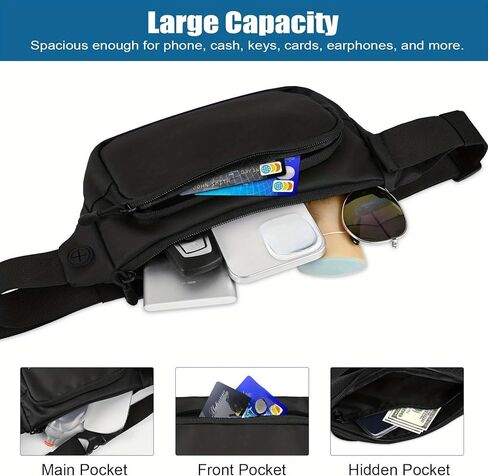 A stylish running belt, suitable for both men and women, with an adjustable waistband, perfect for running, hiking, jogging, and fitness. in Saudi Arabia