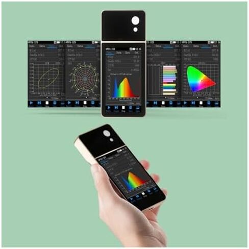 مقياس طيفي محمول، مزود بشاشة تعمل باللمس ومحلل طيفي عالي الدقة، قادر على قياس الإضاءة. in Kuwait