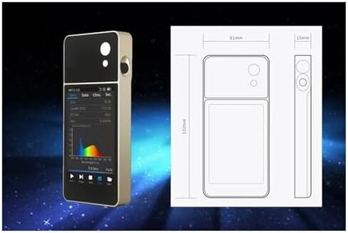 مقياس طيفي محمول، مزود بشاشة تعمل باللمس ومحلل طيفي عالي الدقة، قادر على قياس الإضاءة. in Kuwait