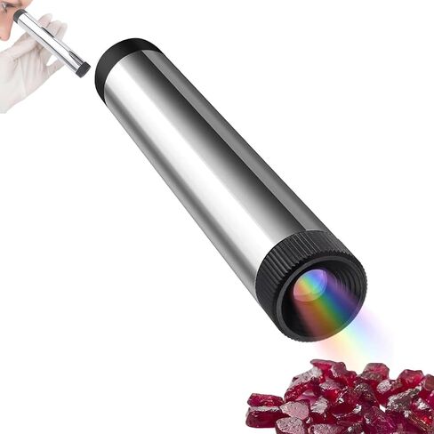 Diffraction Spectroscope, Gem Prism Spectroscop with 8mm Jewelers Eye Eyepiece, Portable and Compact, for Gemological Testing, Antique, Jewelers, Fairs, and Gemstone Identification in Kuwait