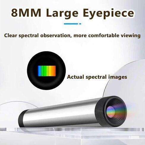 Diffraction Spectroscope, Gem Prism Spectroscop with 8mm Jewelers Eye Eyepiece, Portable and Compact, for Gemological Testing, Antique, Jewelers, Fairs, and Gemstone Identification in Kuwait