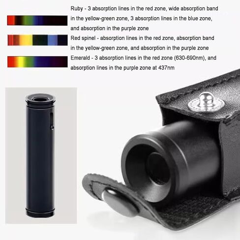 COYEUX Diffraction Spectroscope, Full Spectrum Prism Gem Spectroscope, Adjustable Focus, Gemological Spectrometer, for Quick Identification Gemstone in Kuwait