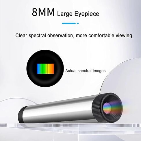 Handheld Diffraction Spectroscope, Prism Gem Spectroscope, 8mm Eyepiece, Quick Identification Gemstone, for Antique, Jewelers in Kuwait