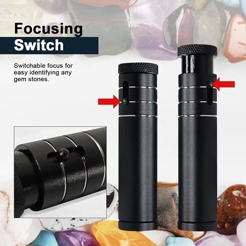 Handheld Focusing Spectroscope, Gemstone Spectroscope with Carrying Bag, 400-700nm Range, Compact and Lightweight, for Precise Distinguishing Between Natural and Synthetic Gemstones in Kuwait