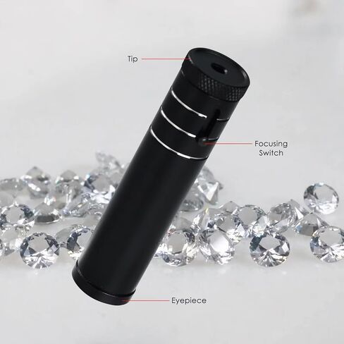 Handheld Focusing Spectroscope, Gemstone Spectroscope with Carrying Bag, 400-700nm Range, Compact and Lightweight, for Precise Distinguishing Between Natural and Synthetic Gemstones in Kuwait
