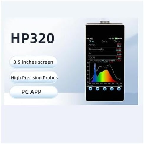 High-Precision Spectral Illuminance Meter, Spectrophotometer, Light Measurement Equipment, Equipped with an LCD Touchscreen Display. in Saudi Arabia