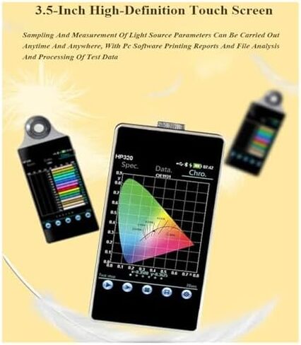 High-Precision Spectral Illuminance Meter, Spectrophotometer, Light Measurement Equipment, Equipped with an LCD Touchscreen Display. in Saudi Arabia
