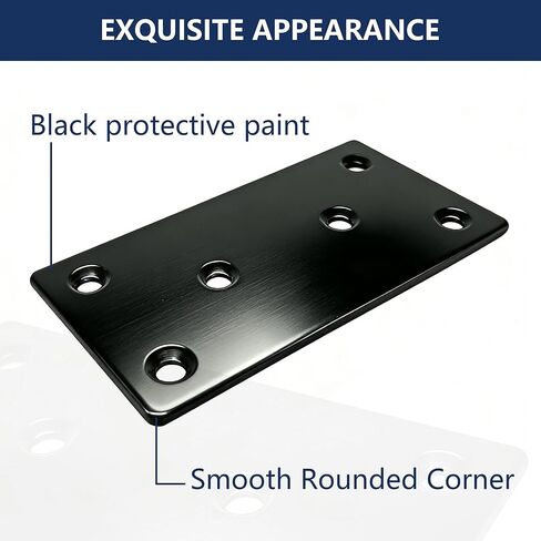 4 عبوات من ألواح الإصلاح المسطحة شديدة التحمل، دعامة مستقيمة من الفولاذ المقاوم للصدأ مقاس 4 × 2 بوصة للخشب، وأقواس معدنية للأقواس وإصلاح الأثاث والأرفف، وموصل خشبي مع براغي M4 in Kuwait