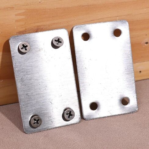 10set Stainless Steel Right Angle Brackets 4 Hole Metal Flat Repairing Plate with Screws Portable Furniture Fasteners,38*60MM in Saudi Arabia