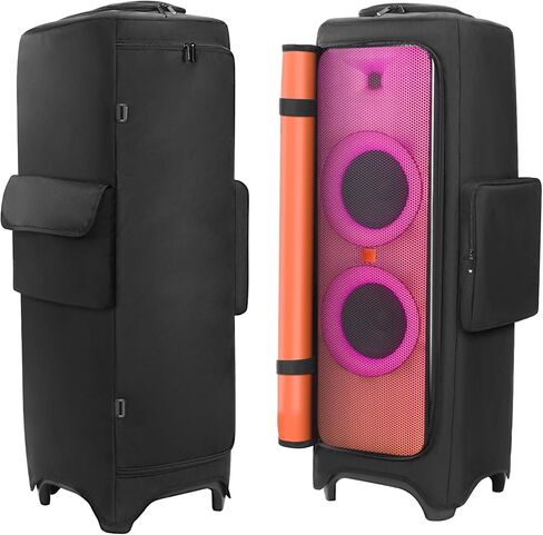 Speaker Case Compatible with JBL PartyBox 1000 Portable Speaker, Outdoor Party Travel Case Soft Dust Cover Storage Bag with Zipper Window Pockets for Charger, Microphones and Accessories in Saudi Arabia