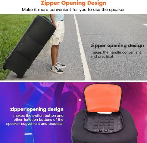 Speaker Case Compatible with JBL PartyBox 1000 Portable Speaker, Outdoor Party Travel Case Soft Dust Cover Storage Bag with Zipper Window Pockets for Charger, Microphones and Accessories in Saudi Arabia