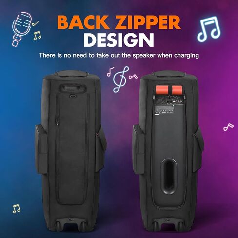 Speaker Case Compatible with JBL PartyBox 1000 Portable Speaker, Outdoor Party Travel Case Soft Dust Cover Storage Bag with Zipper Window Pockets for Charger, Microphones and Accessories in Saudi Arabia