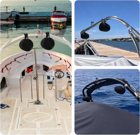 Marine Speaker Covers, Black Protective Mesh Cover, Waterproof Boat Audio System Protection in Kuwait
