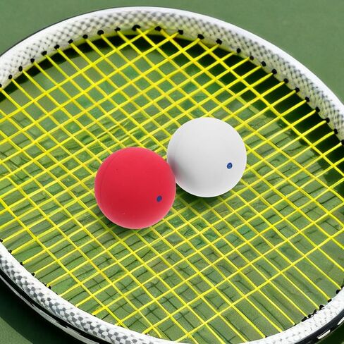 FOMIYES 2 قطعة كرات تدريب الاسكواش الاحترافية نقطة واحدة عالية المرونة من المطاط للاستخدام الداخلي والخارجي للمبتدئين والاستخدام العام in Kuwait