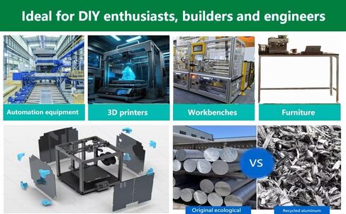 مجموعة دعامة زاوية من الألومنيوم، 10 مجموعات دعامة وصلة خطية مقاس 3.9 بوصة، لسلسلة 2020 6 مم على شكل حرف T in Kuwait