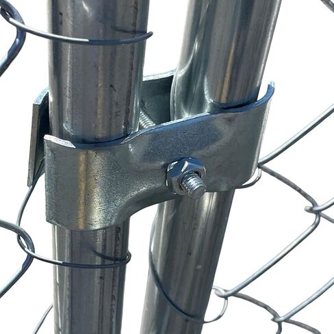 Sandbaggy 1-3/8" Galvanized Chain Link Fence Connector Brackets - Dog Kennel Clamp, Saddle Clamps (Nut & Bolt Included) (1-3/8’’ Pipes, 2, Count) in Saudi Arabia