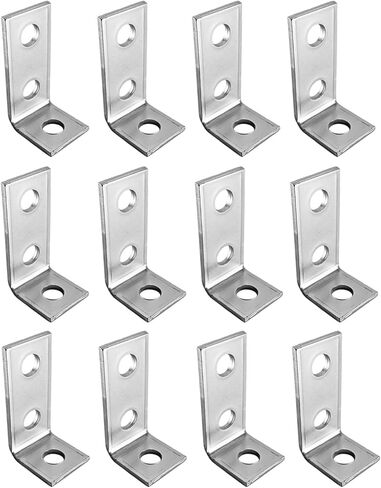 12 حزمة 3 فتحات 90 درجة L على شكل قوس زاوية دعامة معدنية تأطير موصل متوافق مع مسمار 1/2 بوصة في قناة تبختر 1-5/8 بوصة in Kuwait