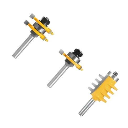 3 قطع/مجموعة أدوات قطع الأسنان المخروطية من النوع T، طقم إزميل نقر، لقمة نجارة لأعمال النجارة ذات اللوح الرقائقي (8 مم) in Kuwait