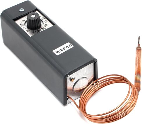 W1609-101 TH-1609 Refrigeration Thermostat Temperature Controller, -30°F to 90°F (-34°C to 32°C), 5 Ft Capillary, Remote Bulb Type in Kuwait