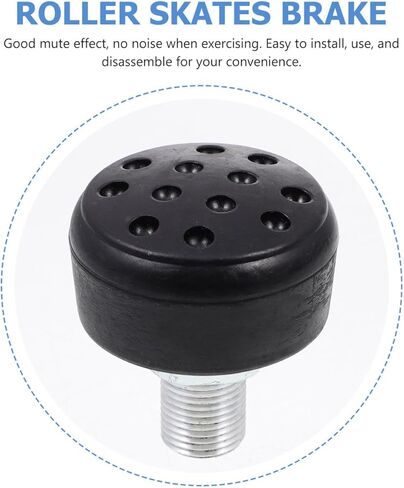 Kisangel قابل للتعديل الأسطوانة تزلج الفرامل رئيس استبدال المطاط اصبع القدم سدادة للتزلج على الجليد رباعية الفرامل مرونة عالية للتزلج على الجليد الأسطوانة مضمنة ومزدوجة الصف 2 بوصة سدادة تزلج in Kuwait