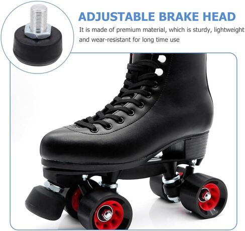 Kisangel قابل للتعديل الأسطوانة تزلج الفرامل رئيس استبدال المطاط اصبع القدم سدادة للتزلج على الجليد رباعية الفرامل مرونة عالية للتزلج على الجليد الأسطوانة مضمنة ومزدوجة الصف 2 بوصة سدادة تزلج in Kuwait