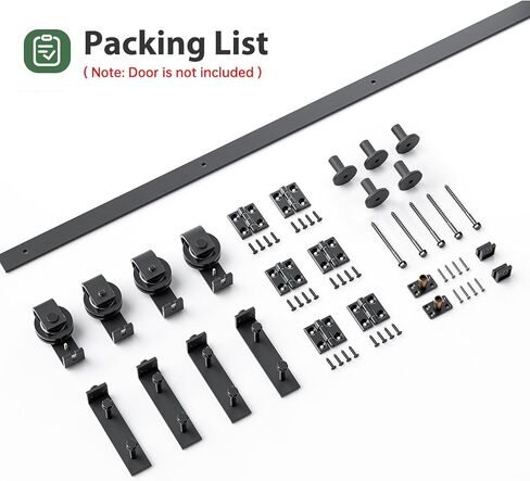64" Bifold Sliding Barn Door Hardware Track Kit,Side Mounted Black J Shape Roller,Smoothly and Quietly,Assembly Easy,Fit Four 15" Bi-Folding Doors (Door Not Included) in Saudi Arabia