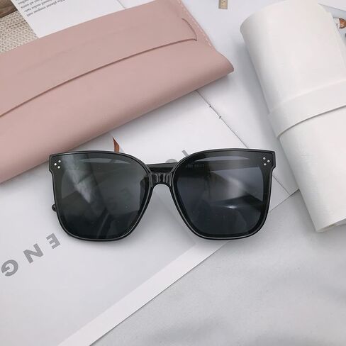 Unisex Polarized Retro Black Sunglasses - Classic Square Frame - UV400 Protection - HD Polarized Lenses - Men's & Women's Sunglasses in Kuwait