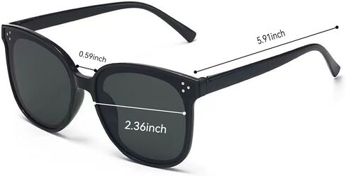 Unisex Polarized Retro Black Sunglasses - Classic Square Frame - UV400 Protection - HD Polarized Lenses - Men's & Women's Sunglasses in Kuwait