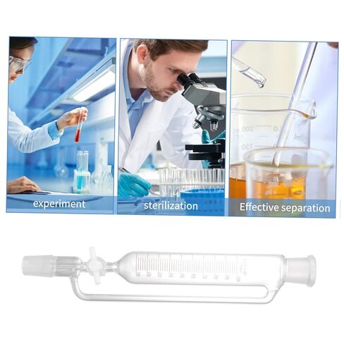 Holibanna Constant Pressure Separatory Funnel Chemistry Lab Glass Funnel Efficient Liquid Separation Equipment in Kuwait