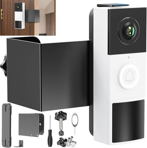 كاميرا جرس الباب متوافق مع Arlo ، قوس جرس الباب المضاد للسرقة لكاميرا Arlo Doorbell ، وملحقات Holder Holder للقرار للفيديو للشقة/الأعمال in Kuwait