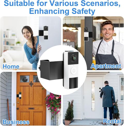 كاميرا جرس الباب متوافق مع Arlo ، قوس جرس الباب المضاد للسرقة لكاميرا Arlo Doorbell ، وملحقات Holder Holder للقرار للفيديو للشقة/الأعمال in Kuwait