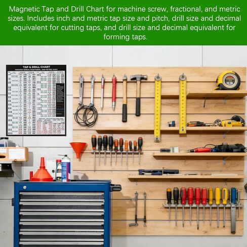 مخطط الحنفية والحفر المغناطيسي لبرغي الماكينة، والأحجام الجزئية، والمترية، مع مكافئ عشري، مخطط مرجعي للمعلومات المغناطيسية لميكانيكا CNC والمتجر والمرآب وعمال الخشب والأعمال اليدوية in Kuwait