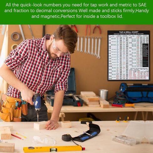 مخطط الحنفية والحفر المغناطيسي لبرغي الماكينة، والأحجام الجزئية، والمترية، مع مكافئ عشري، مخطط مرجعي للمعلومات المغناطيسية لميكانيكا CNC والمتجر والمرآب وعمال الخشب والأعمال اليدوية in Kuwait
