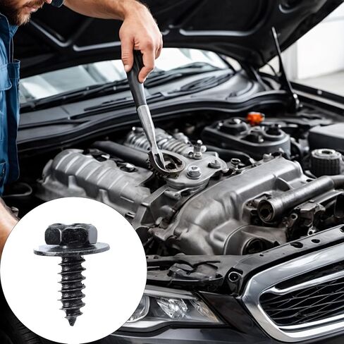 20Pcs M6*17 self-Tapping Screws,Bumper Screws for Providing a Secure and Tight Hold, preventing Any Movement or rattling While Driving. in Kuwait