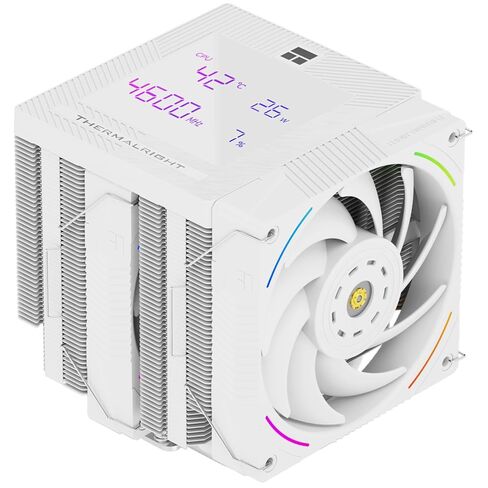 Thermalright Phantom Spirit 120 Digital EVO CPU Air Cooler,7 Heat Pipes CPU Cooler,Dual 120mm PWM Fans,Magnetic Attraction-Digital Screen Top Cover,for AM4/AM5/LGA1700/1851/1150/1151/1200,PC Cooling in Saudi Arabia